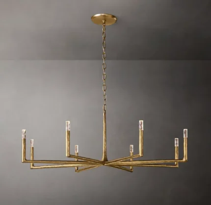 Thaddeus Round Modern Chandelier 60" For Living Room