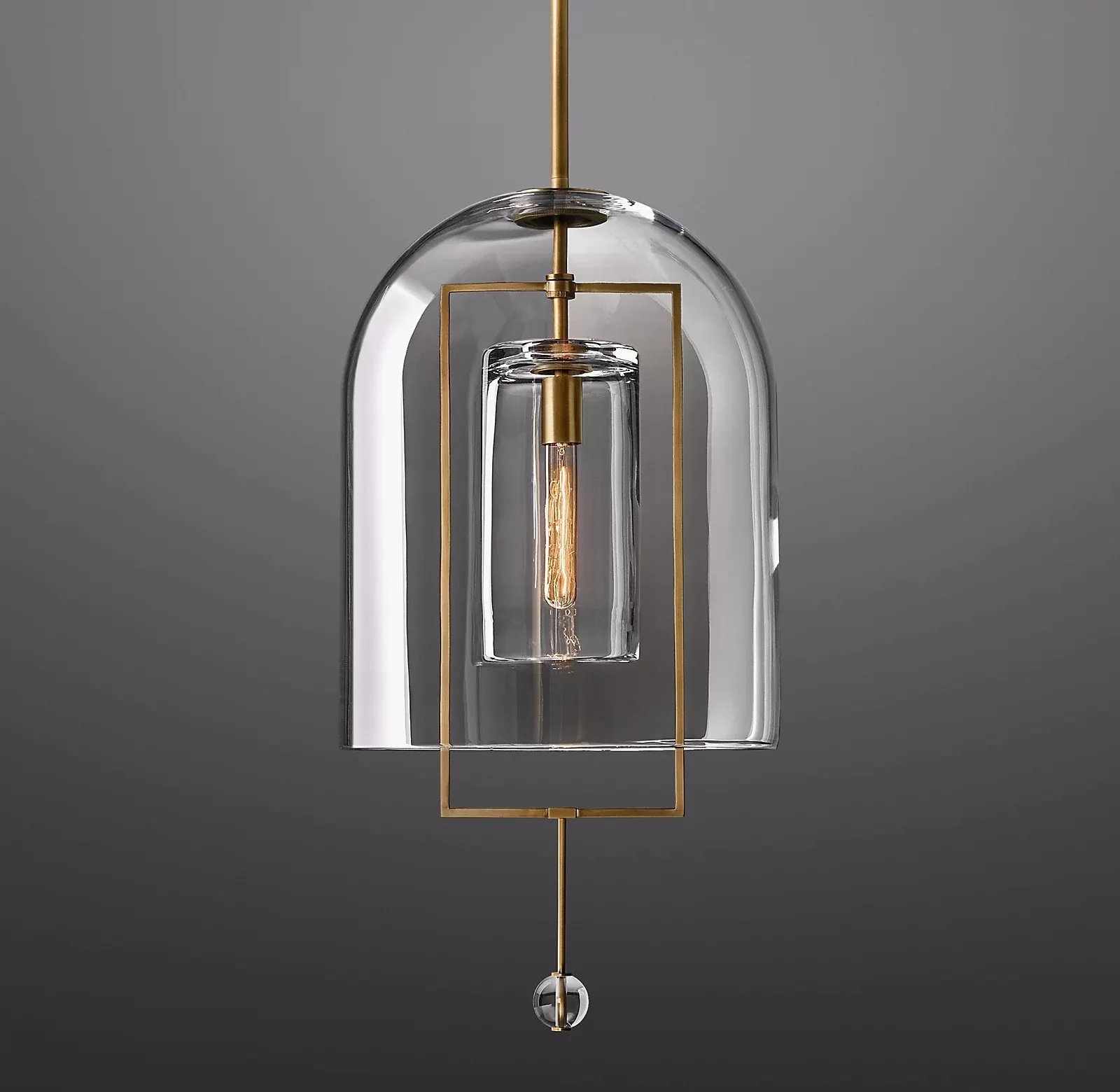 Fulcrum Utilitaire Design Sense Grand Pendant Light 15" For Living Room