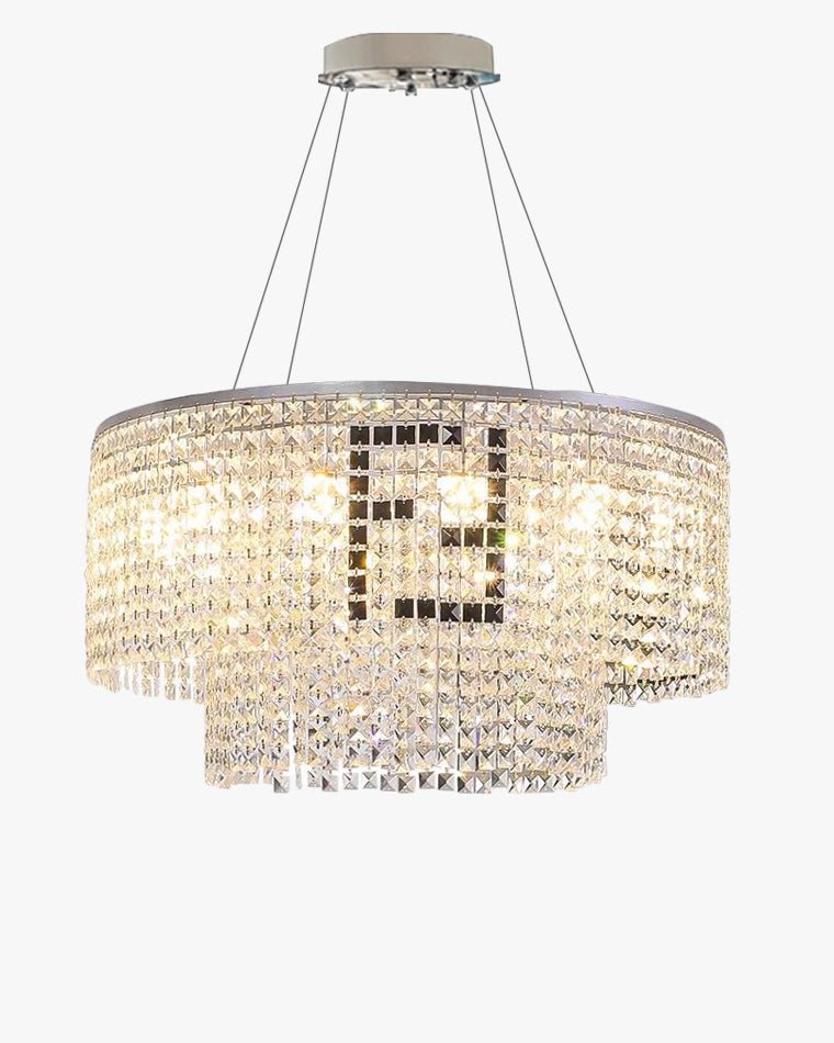 2 Tier Round Crystal Chandelier-WM2071a