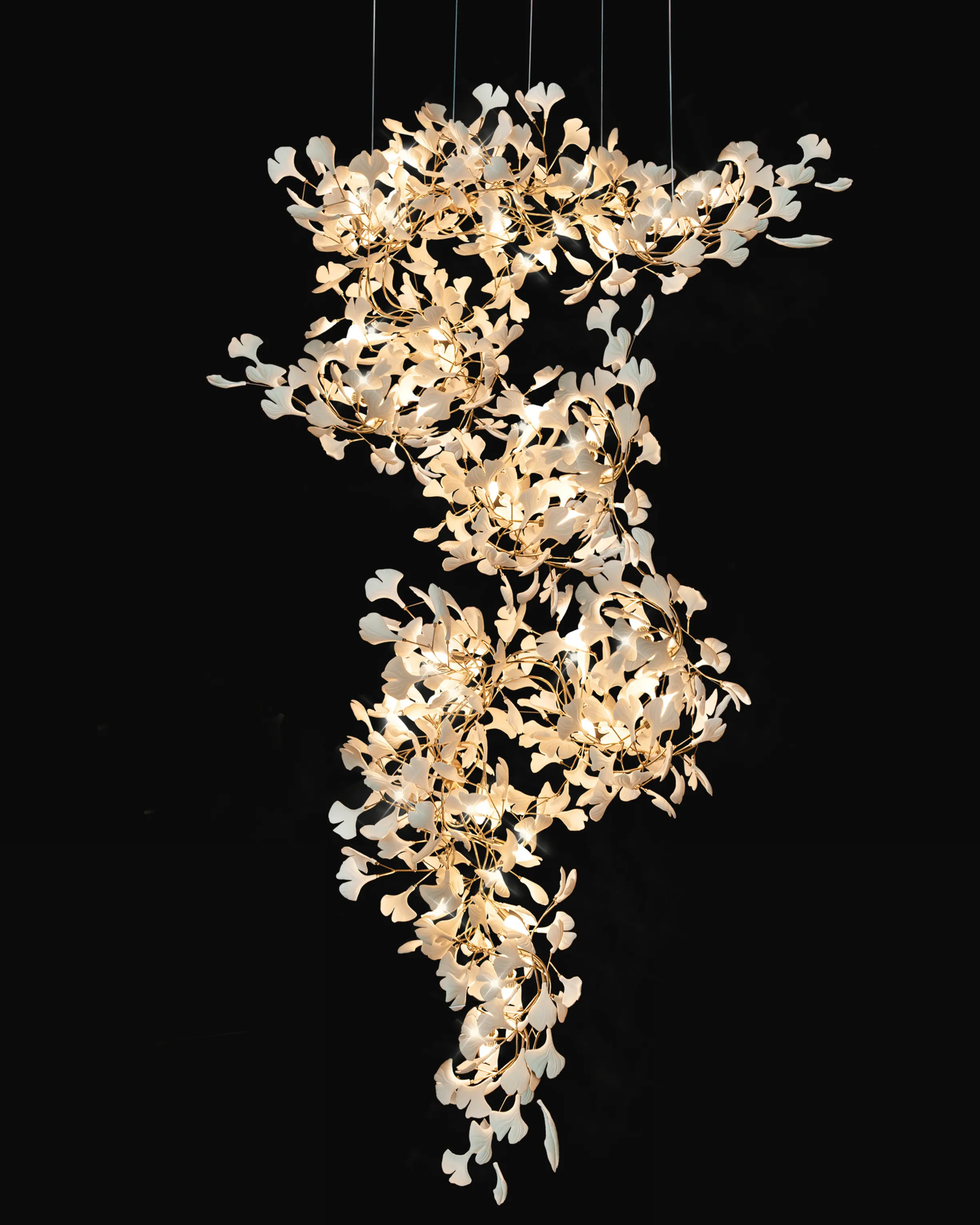 Ginkgo Long Cascading Foyer Chandelier-WM2206