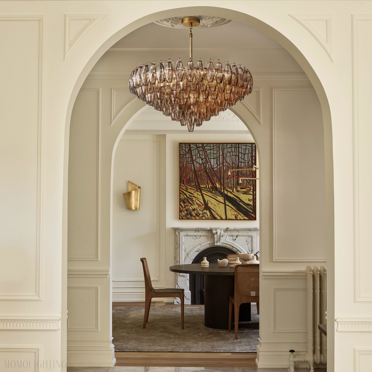 Chiara Glass Tiered Round Chandelier 37"