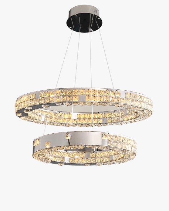 Tiered Circular Crystal Chandelier-WM2544