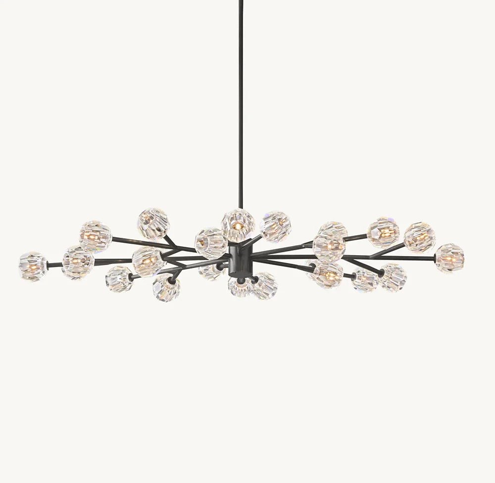 Boule De Cristal Smoke Glass Round Chandelier 72"