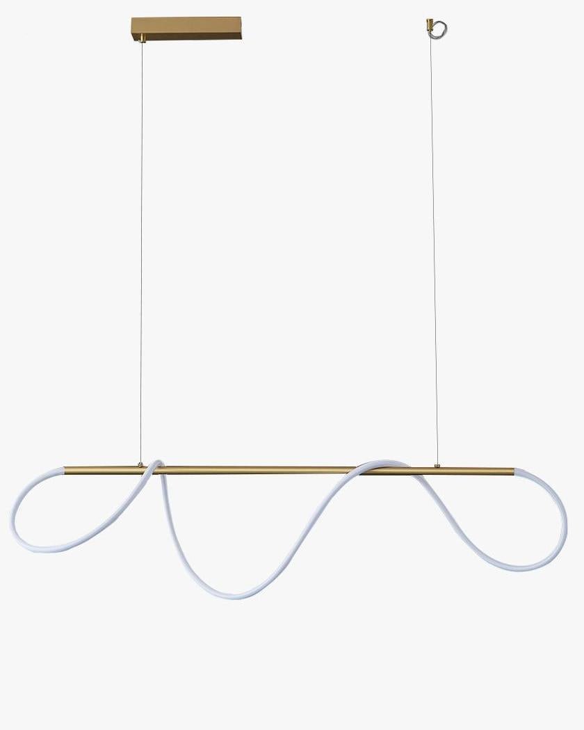 Rope Led Linear Brass Chandelier-WM2059a