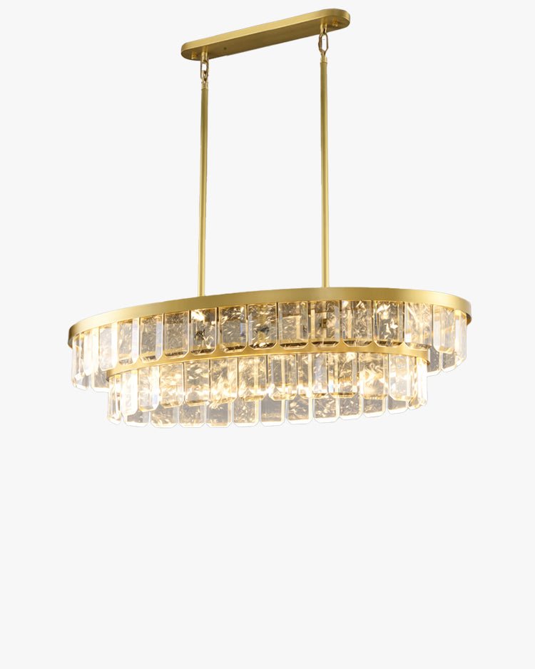Long Oval Crystal Chandelier-WM2541