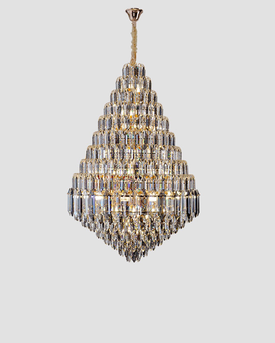 Tiered taper Crystal Foyer Chandelier-WM2384