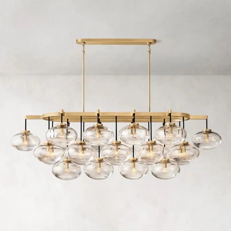 CABRETE CLEAR GLASS LINEAR CHANDELIER 72"