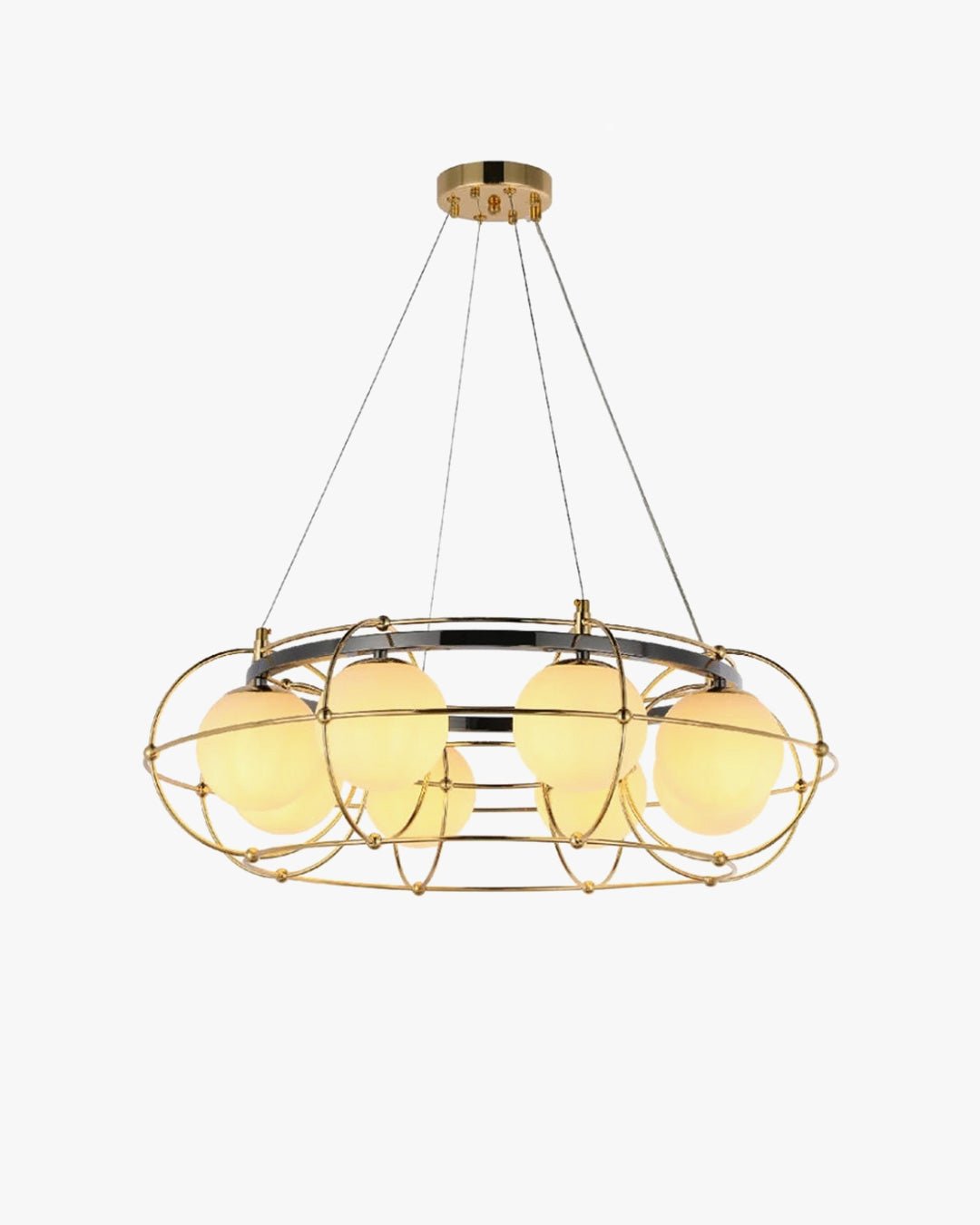Frosted Glass Ball Round Chandelier-WM2791