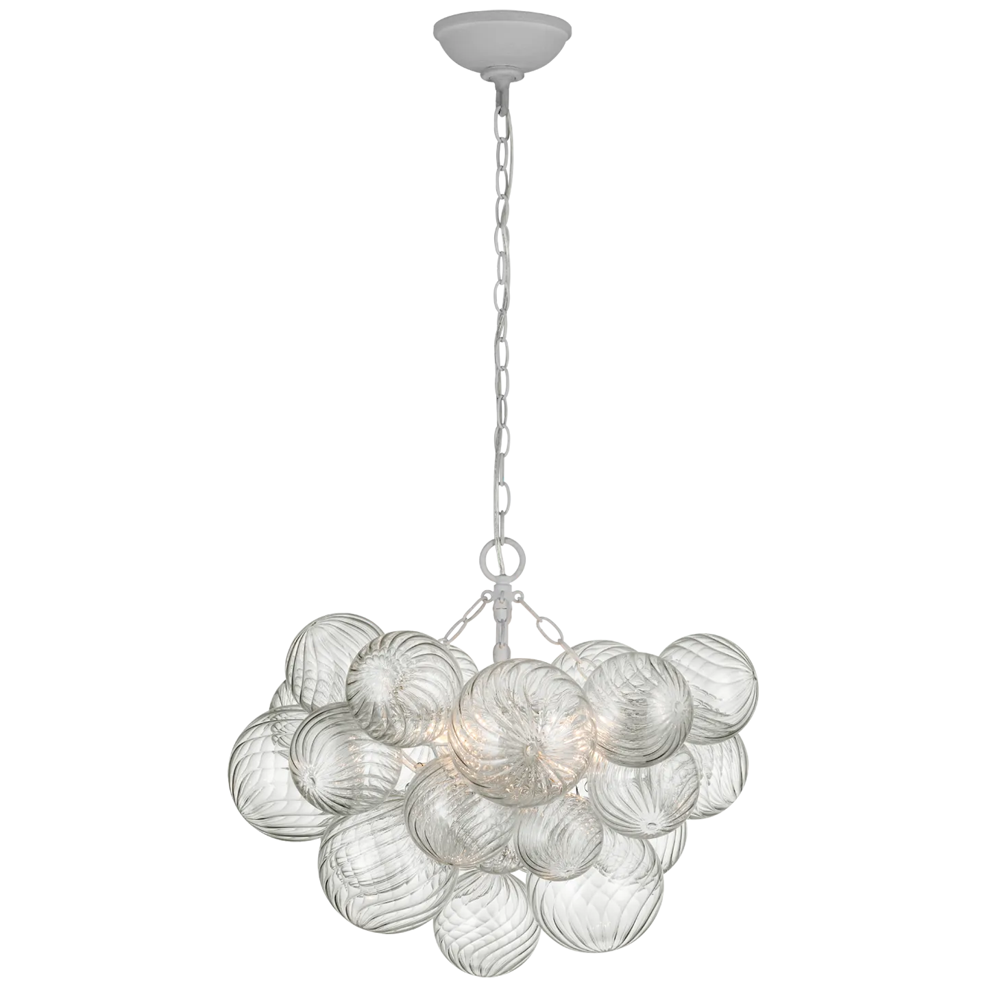 Talia Small Chandelier Clear Swirled Glass