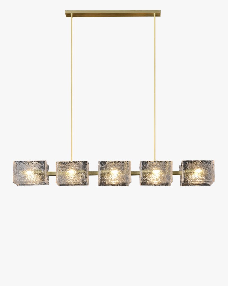 Textured Glass Linear Chandelier-WM2175