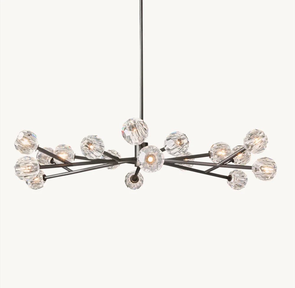 Boule De Cristal Clear Glass Round Chandelier 60"