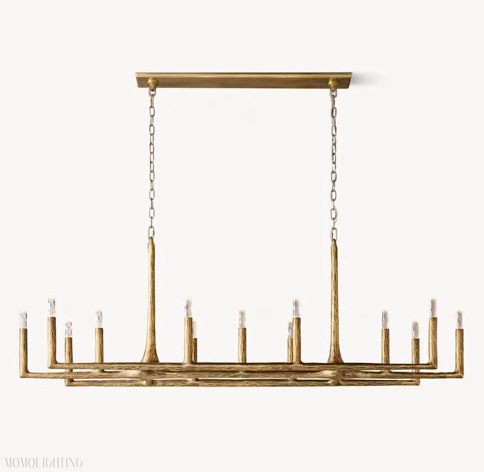 Thaddeus Forged Linear Chandelier 54" 72" 96"