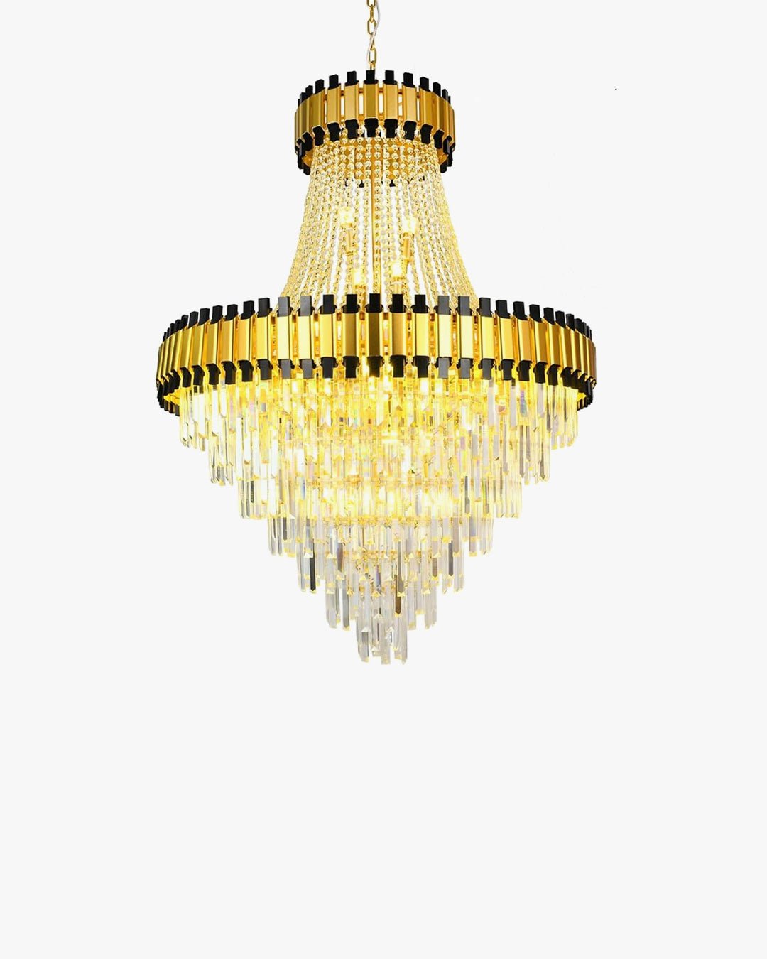 Tiered Gold Crystal Chandelier-WM2745
