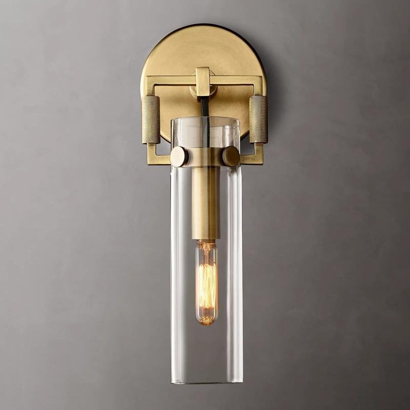 Acbdnno Glass Cylinder Wall Sconce 15"H