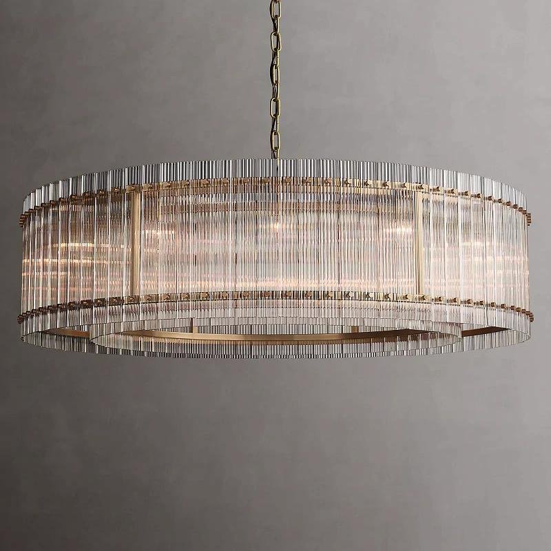 Hen Cbcro Modern Glass Round Chandelier 48"