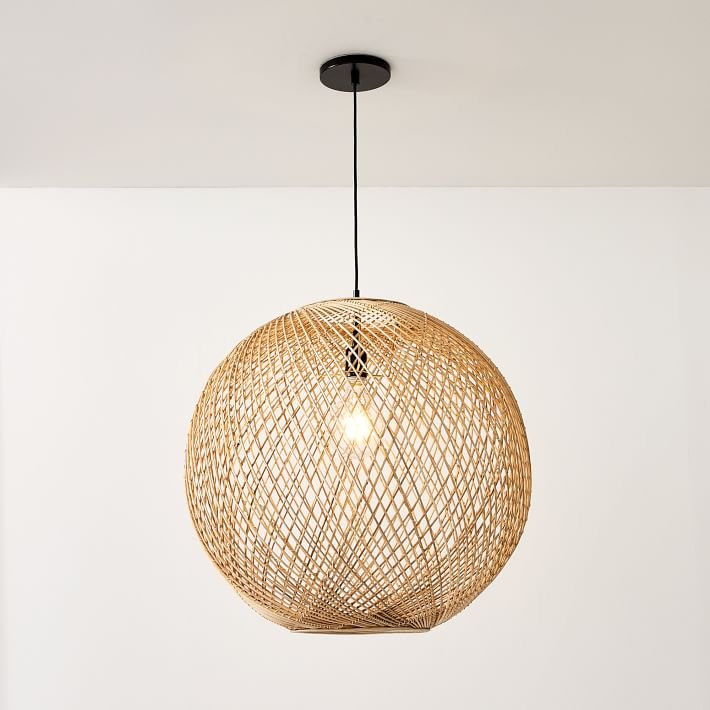 Natural Globe Pendant Lighting For Living Room