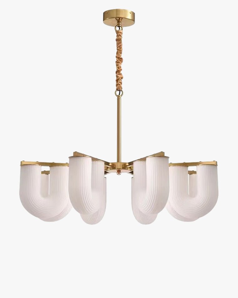 U-Shaped Milk Glass Chandelier-WM2131