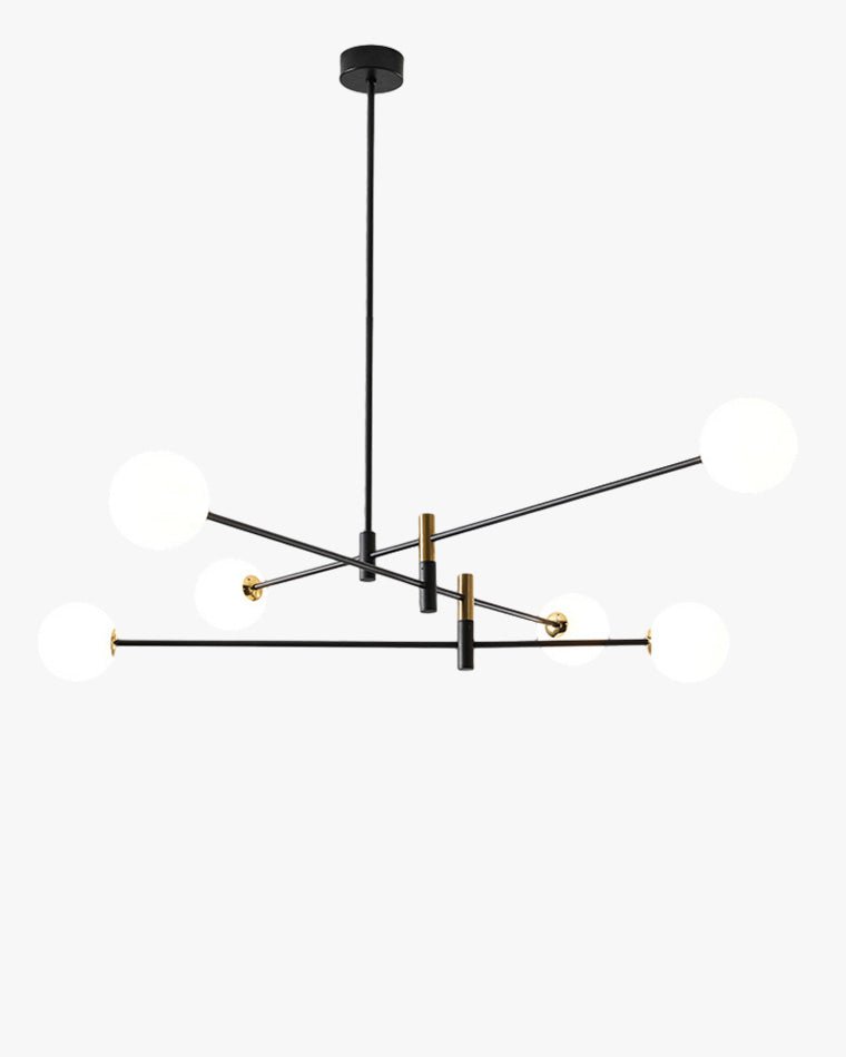 Milk Glass Globe Chandelier-WM2081