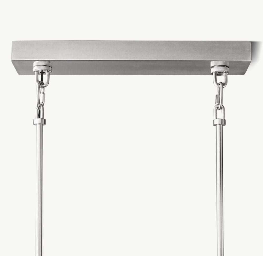 SIRENE CLEAR GLASS RECTANGULAR CHANDELIER 77"