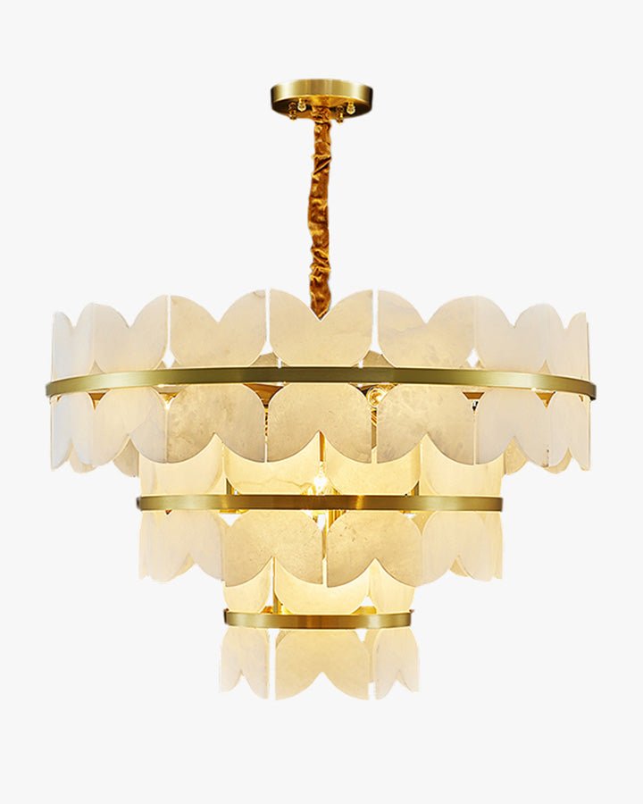 Butterfly Tiered Alabaster Chandelier-WM2851