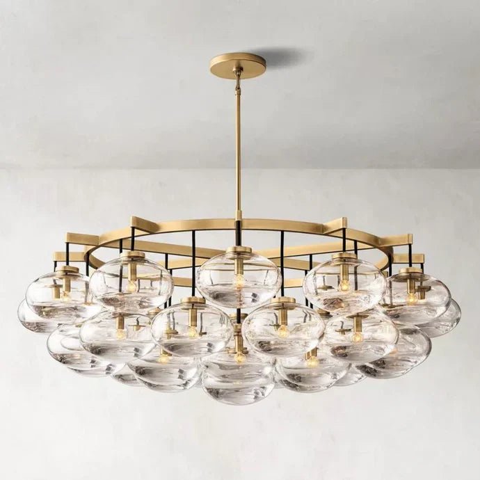 CABRETE CLEAR GLASS ROUND CHANDELIER 60"