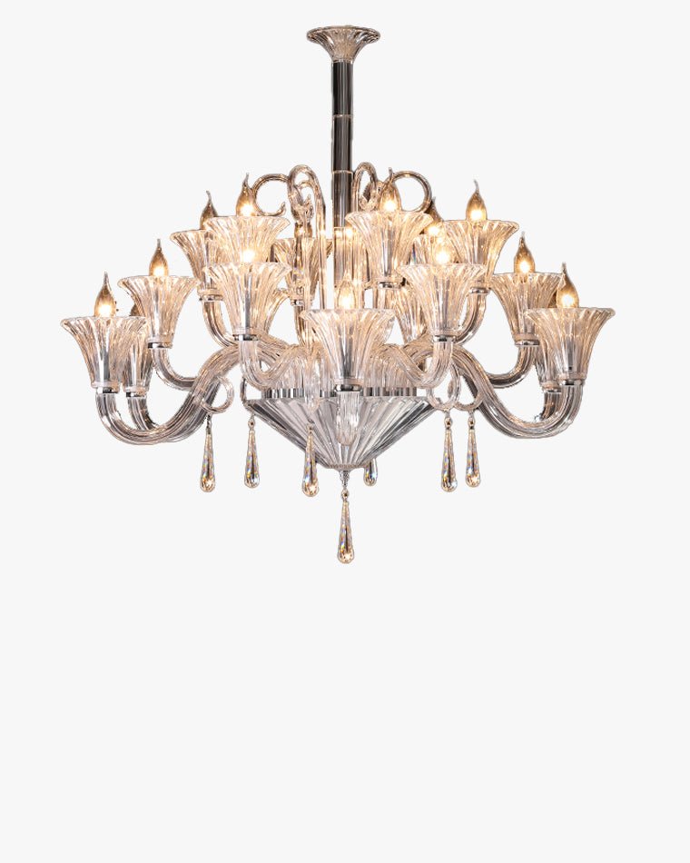 Tiered Candelabra Glass Chandelier-WM2400
