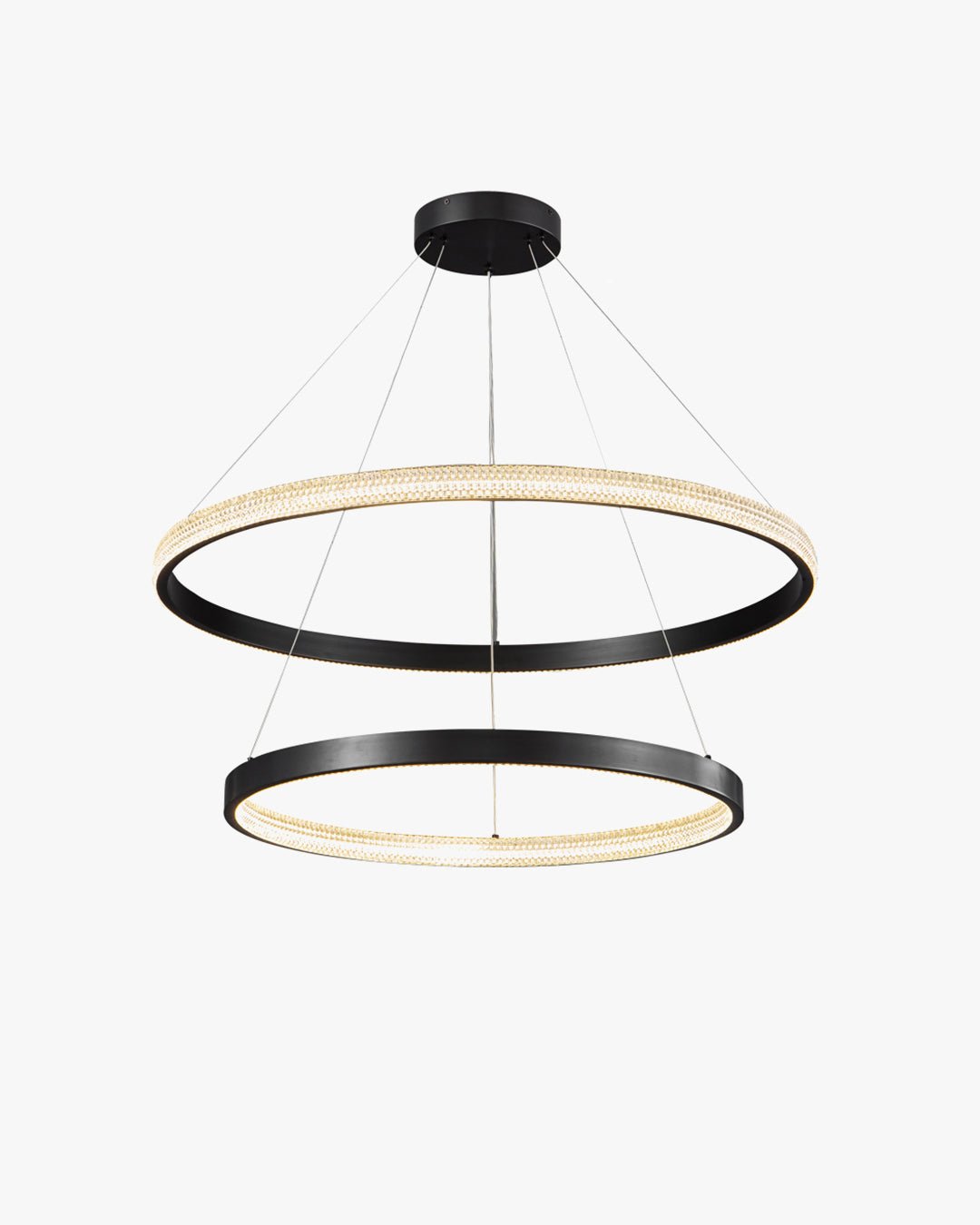 Tiered Circular Led Brass Chandelier-WM2347
