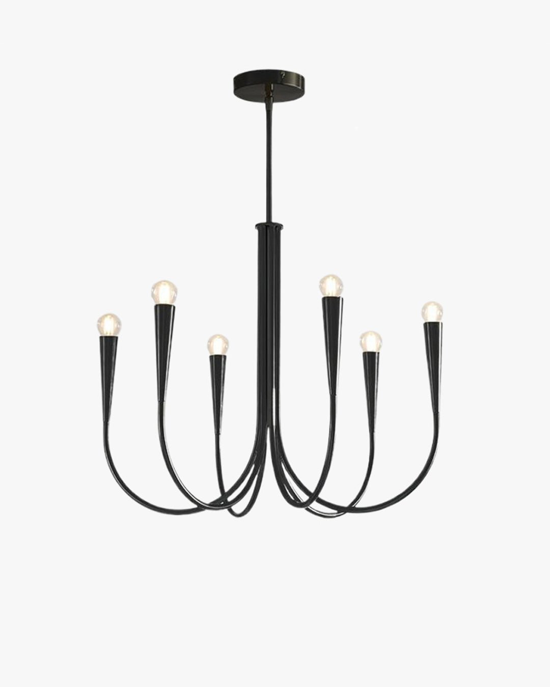 Swoop Arm Candle Chandelier-WM2508