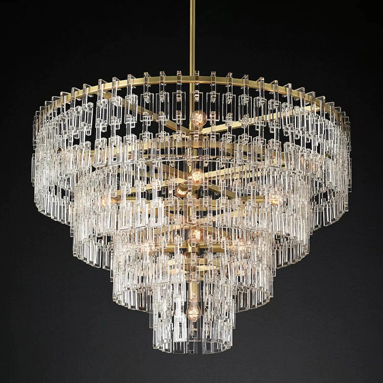 Marignan Modern crystal round chandelier 48"