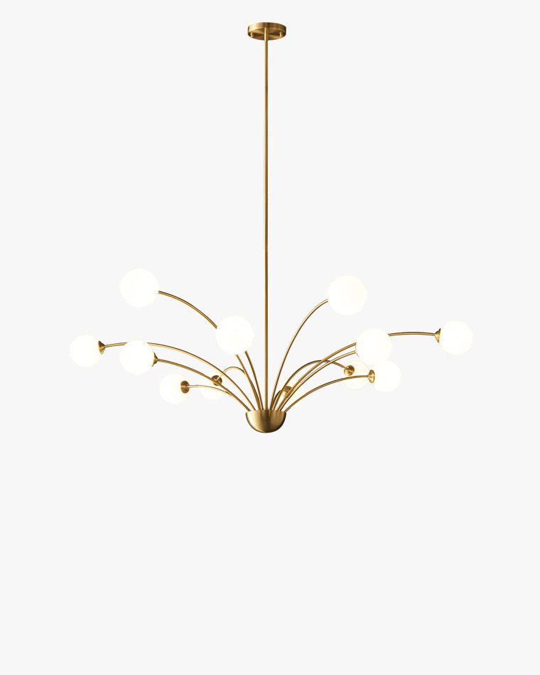 Milk Glass Globe Arm Chandelier-WM2176