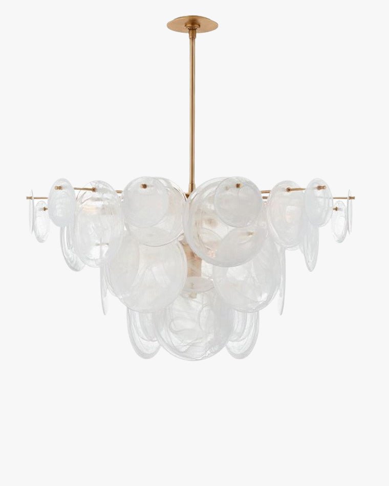 Textured Glass Disc Chandelier-WM2477
