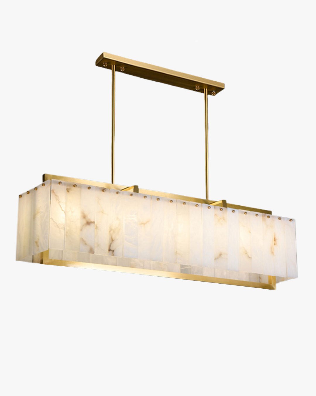 Rectangular Alabaster Chandelier-WM2390b