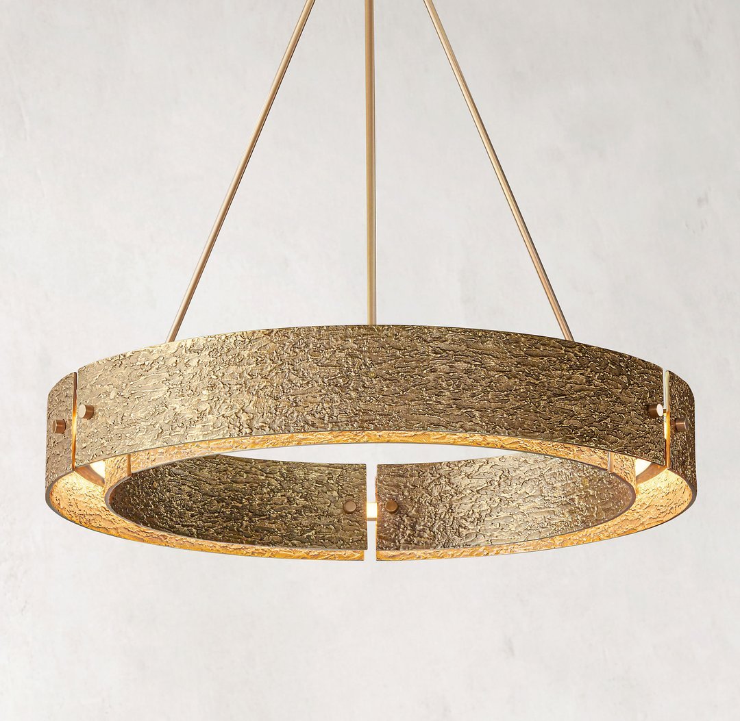 Cougry Round Brass Chandelier 36"