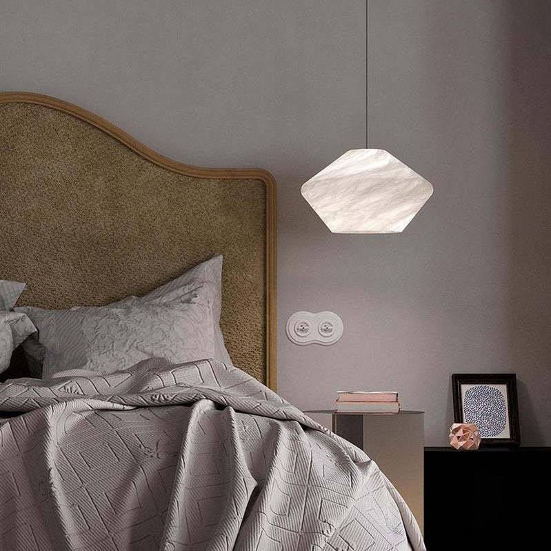 Alabaster Decorative Bedside Pendant Light For Living Room