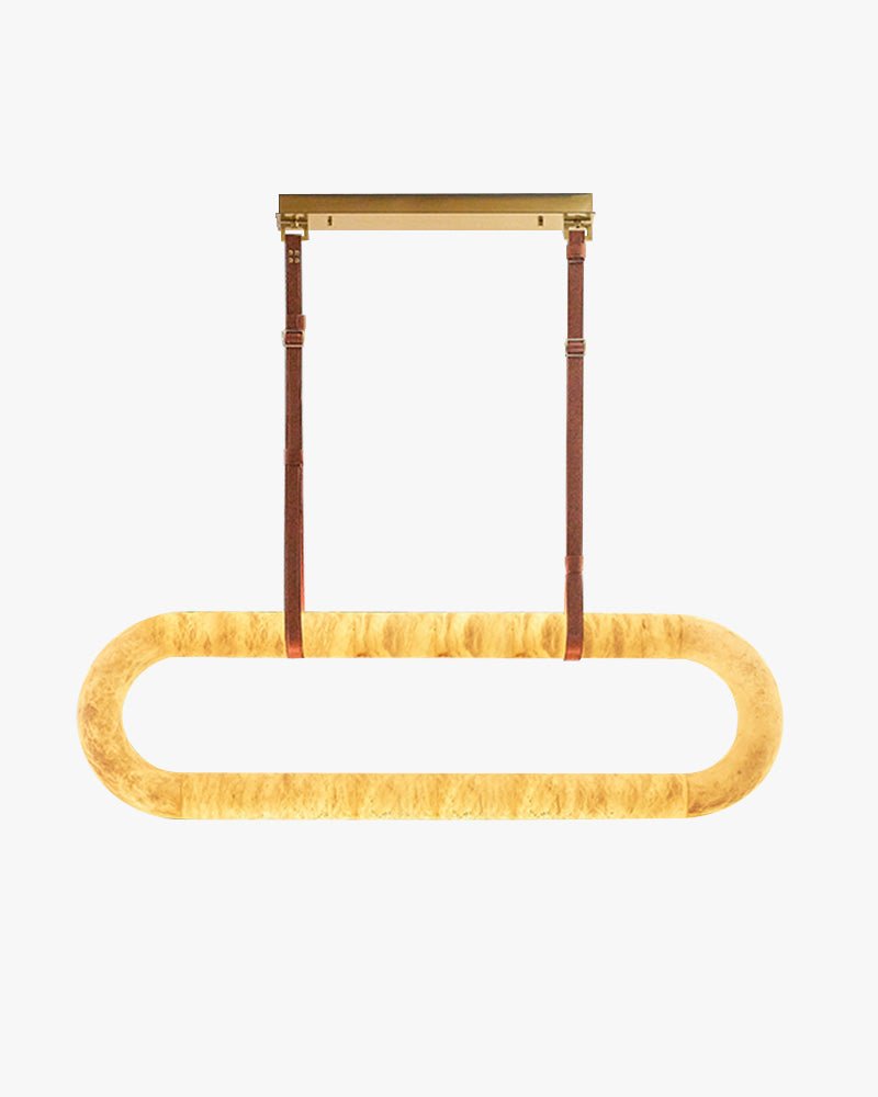 Oval Alabaster Chandelier-WM2872