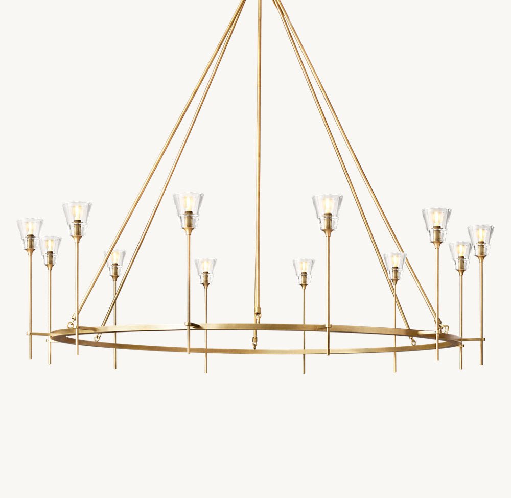 TORCHE DE VERRE ROUND CHANDELIER 70"