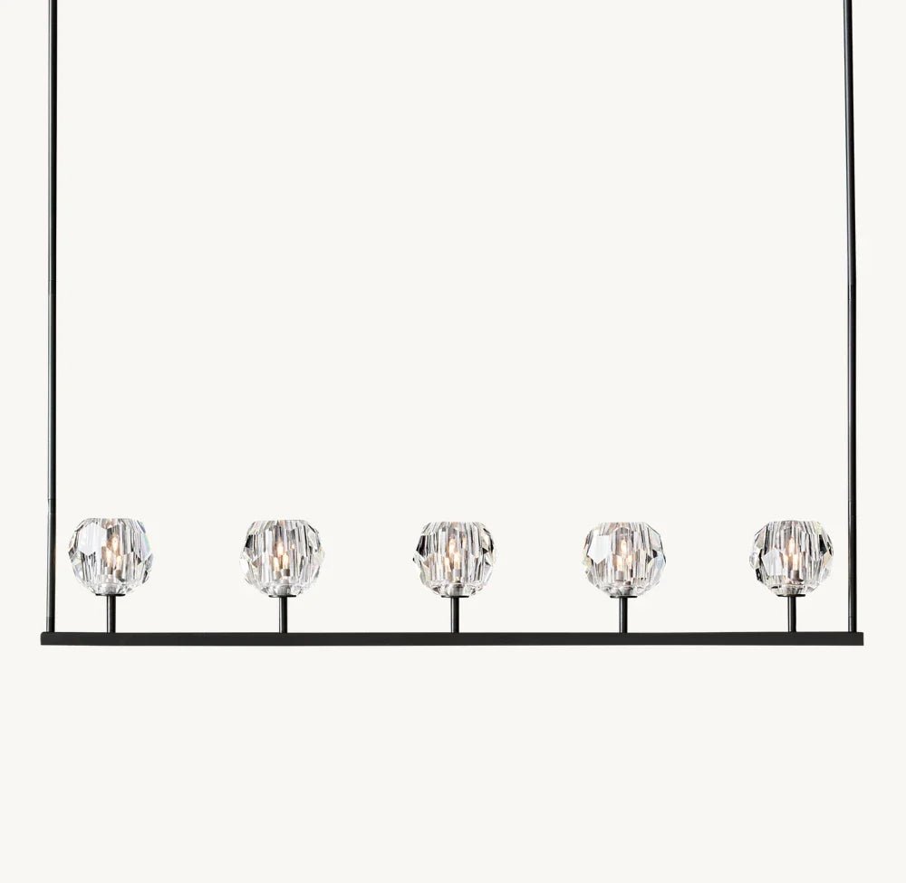 Boule De Cristal Clear Glass Linear Chandelier 48"