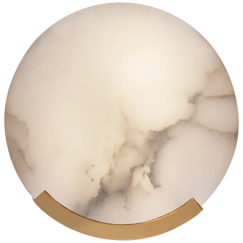 Evalyn Melange Modern Alabaster Round Wall Sconce