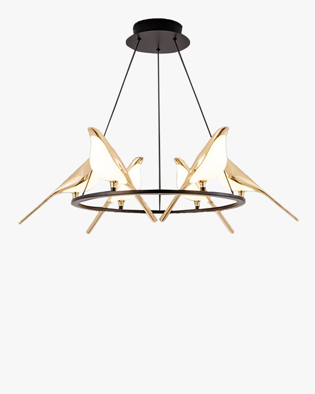 Gold Bird Round Chandelier-WM2512d