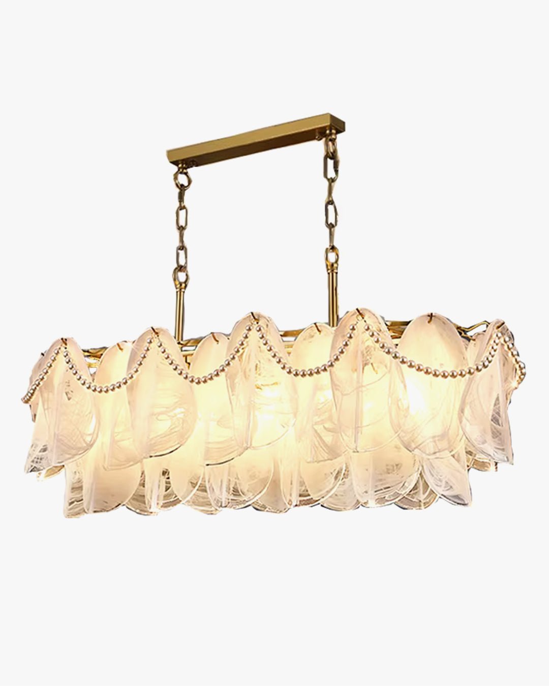French Linear Glass Chandelier-WM2366