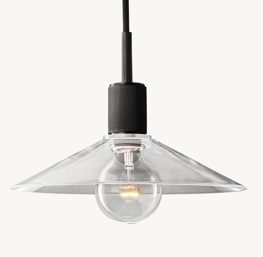 UTILITAIRE GLASS SLOPE SHADE PENDANT