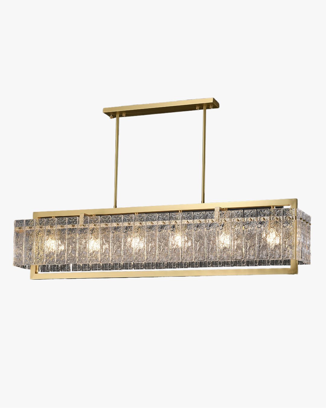 Textured Glass Linear Chandelier-WM2620