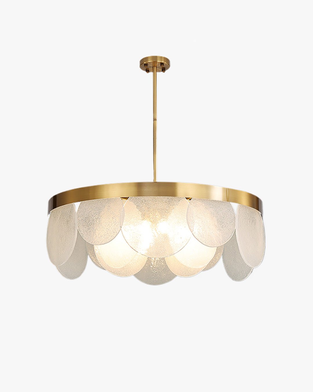 Round Textured/Seeded Glass Chandelier-WM2741