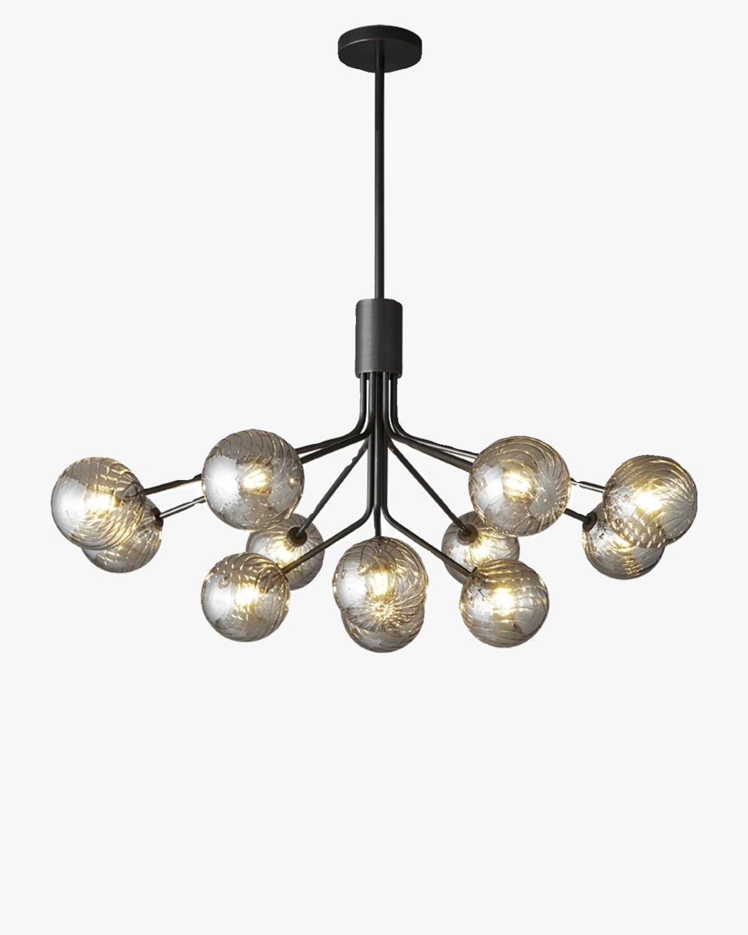 Glass Globe Brass Chandelier-WM2372