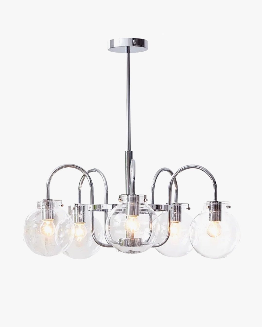 Clear Glass Globe Arm Chandelier-WM2719