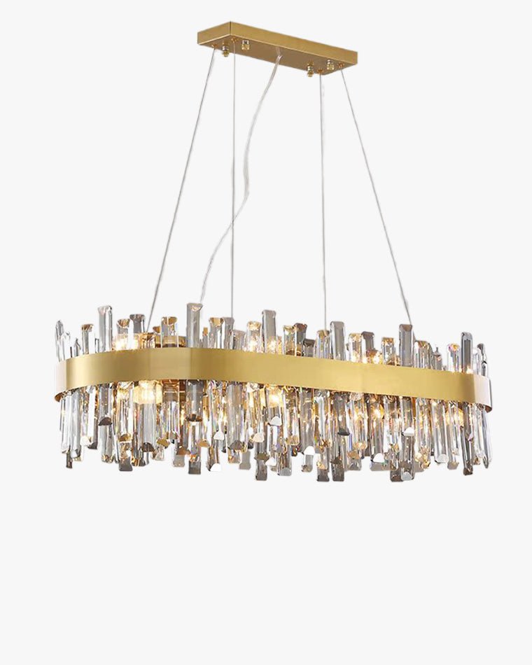 Long Oval Crystal Chandelier-WM2486