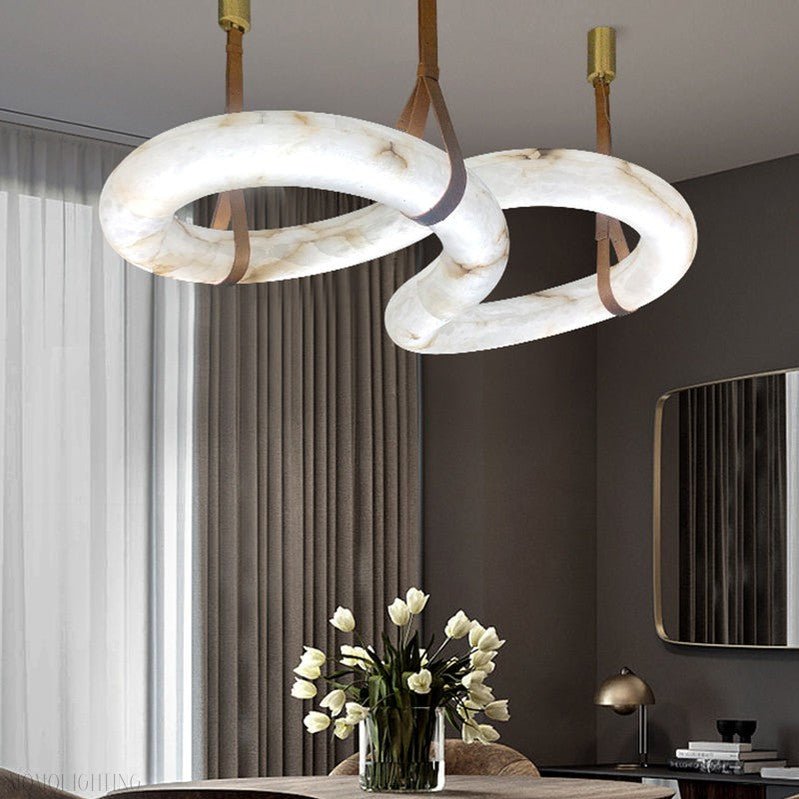 Contemporary Nordic Alabaster Chandelier
