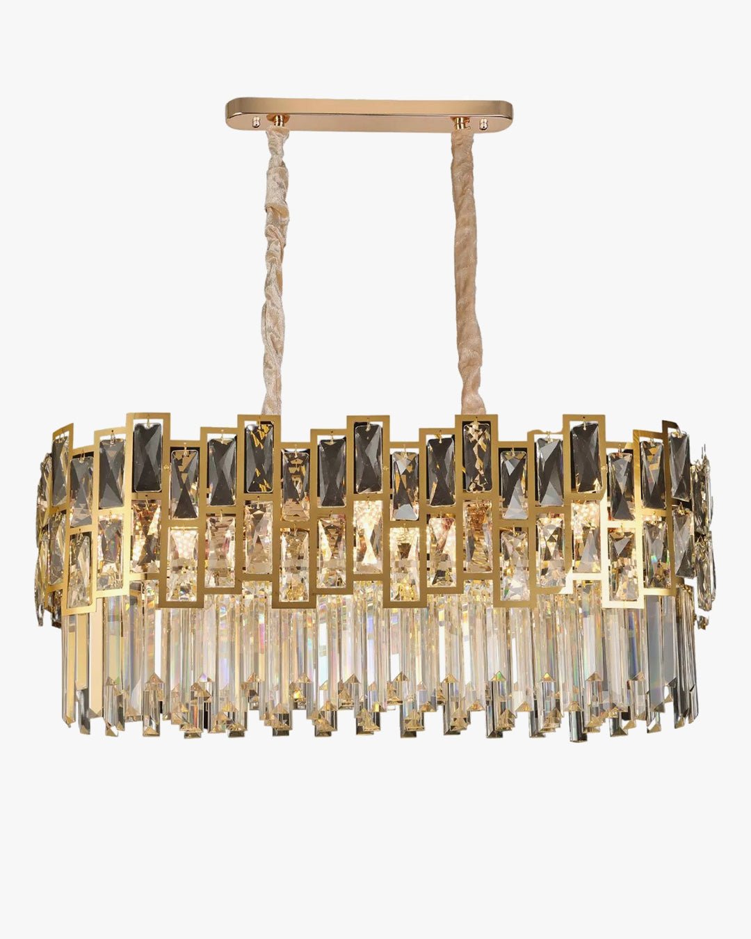 Oblong Crystal Chandelier-WM2783
