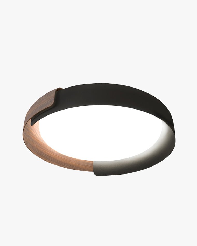 Walnut Grain Round Ceiling Light-WM1018