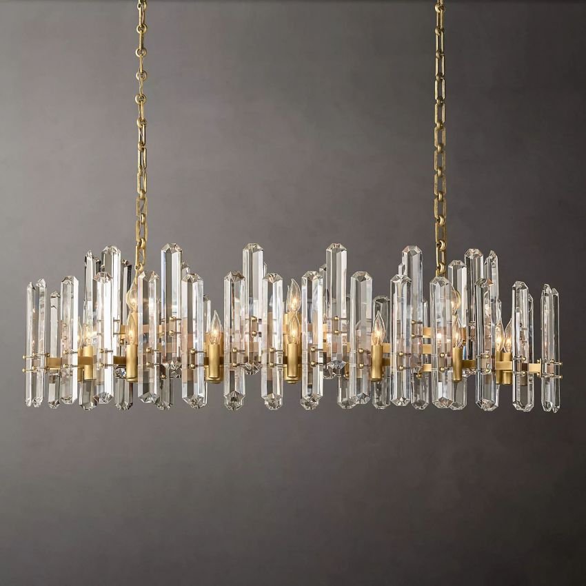 Bonnington Crystal Linear Chandelier 54"